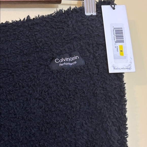 Calvin Klein Performance | NWT Black Shaggy Knit Sherpa Teddy Pull-On Joggers M - Picture 7 of 16